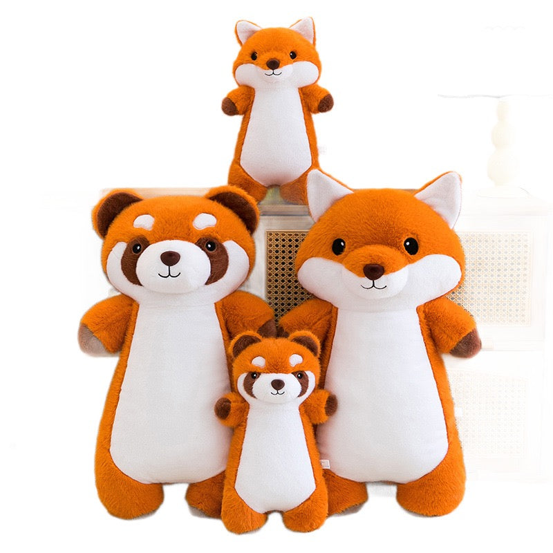 Raccoon and Fox Comfort Cuddle Plush