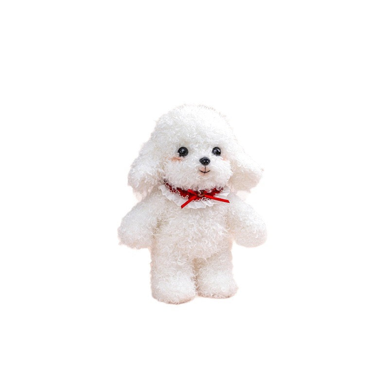 Curly White Teddy Puppy Plush