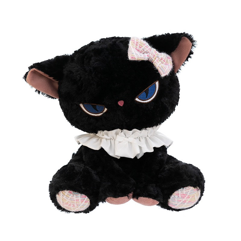Blue Eyed Black Cat Cuddle Plush