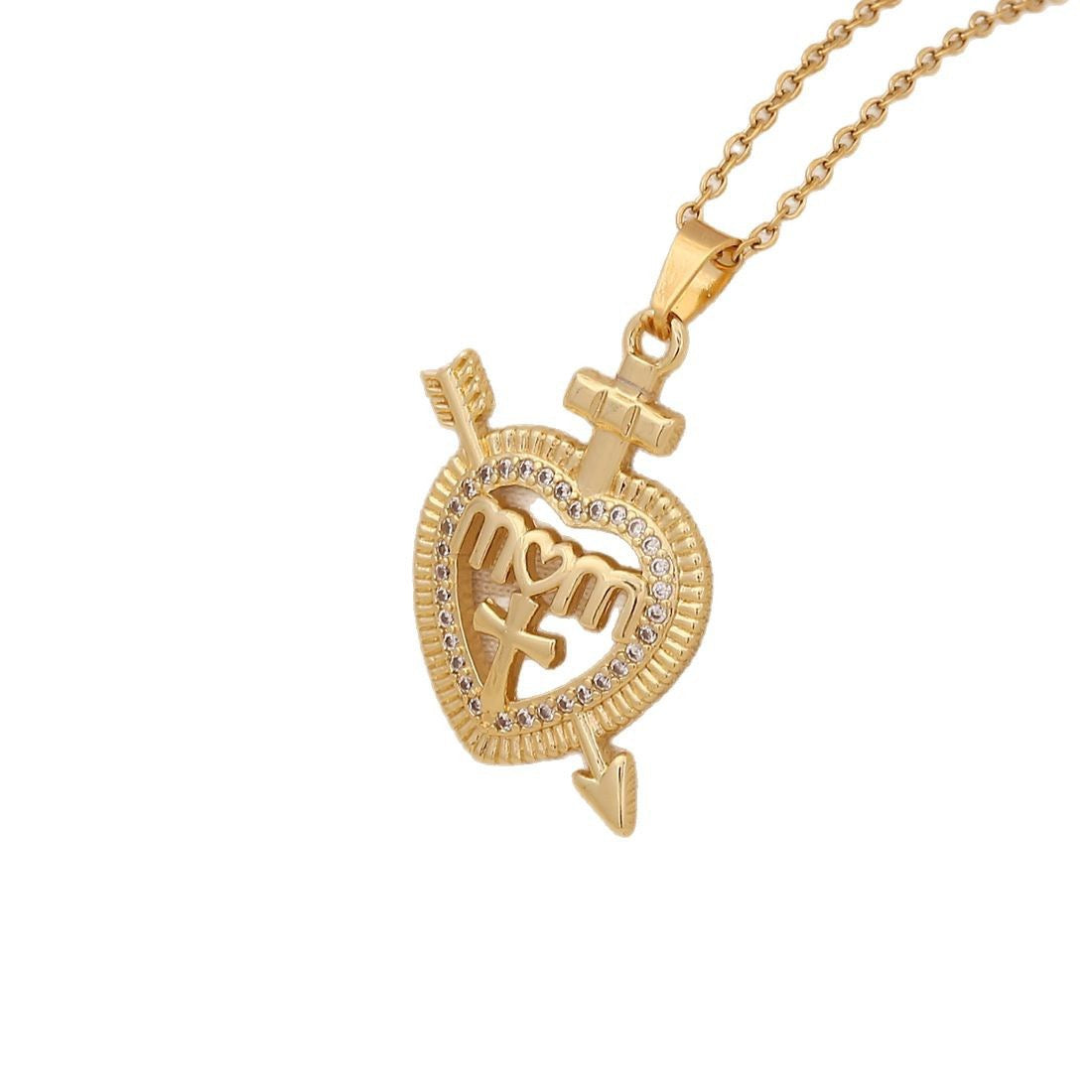 "Mom" Heart Necklace