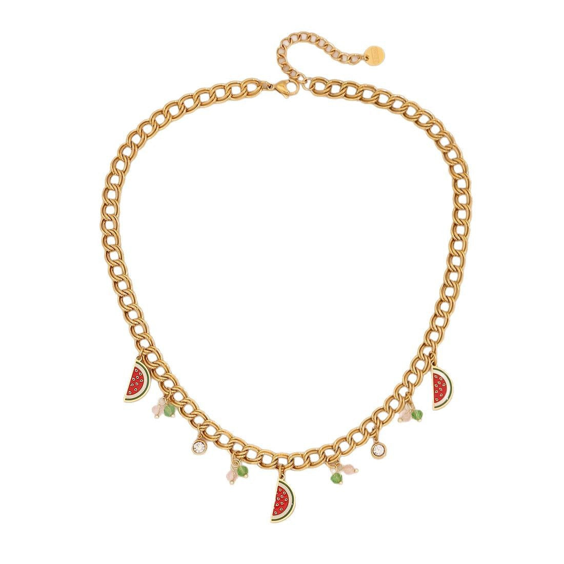 Fruit Crystal Pendant Necklace