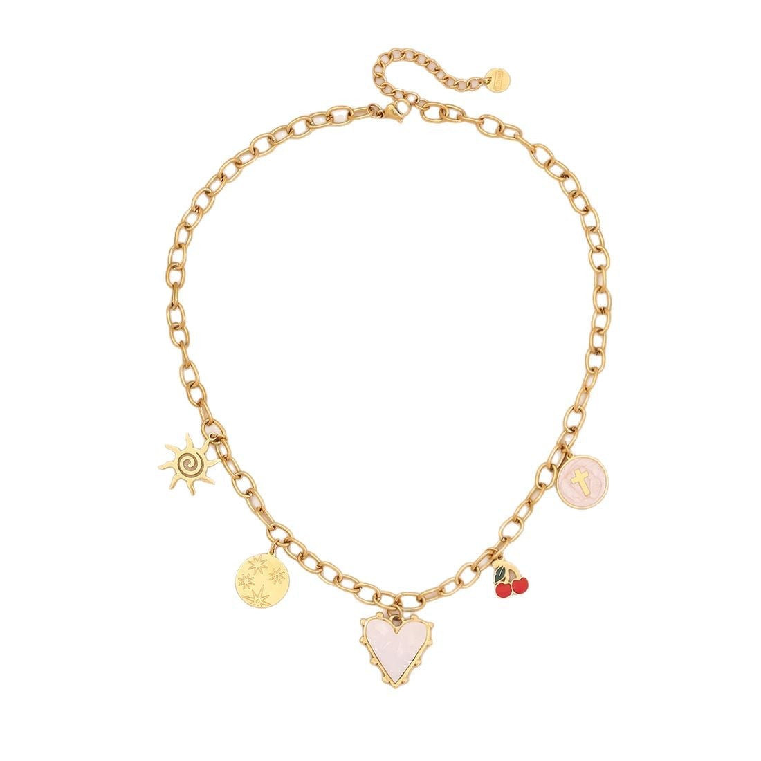 Dopamine Heart Pendant Vintage Necklace