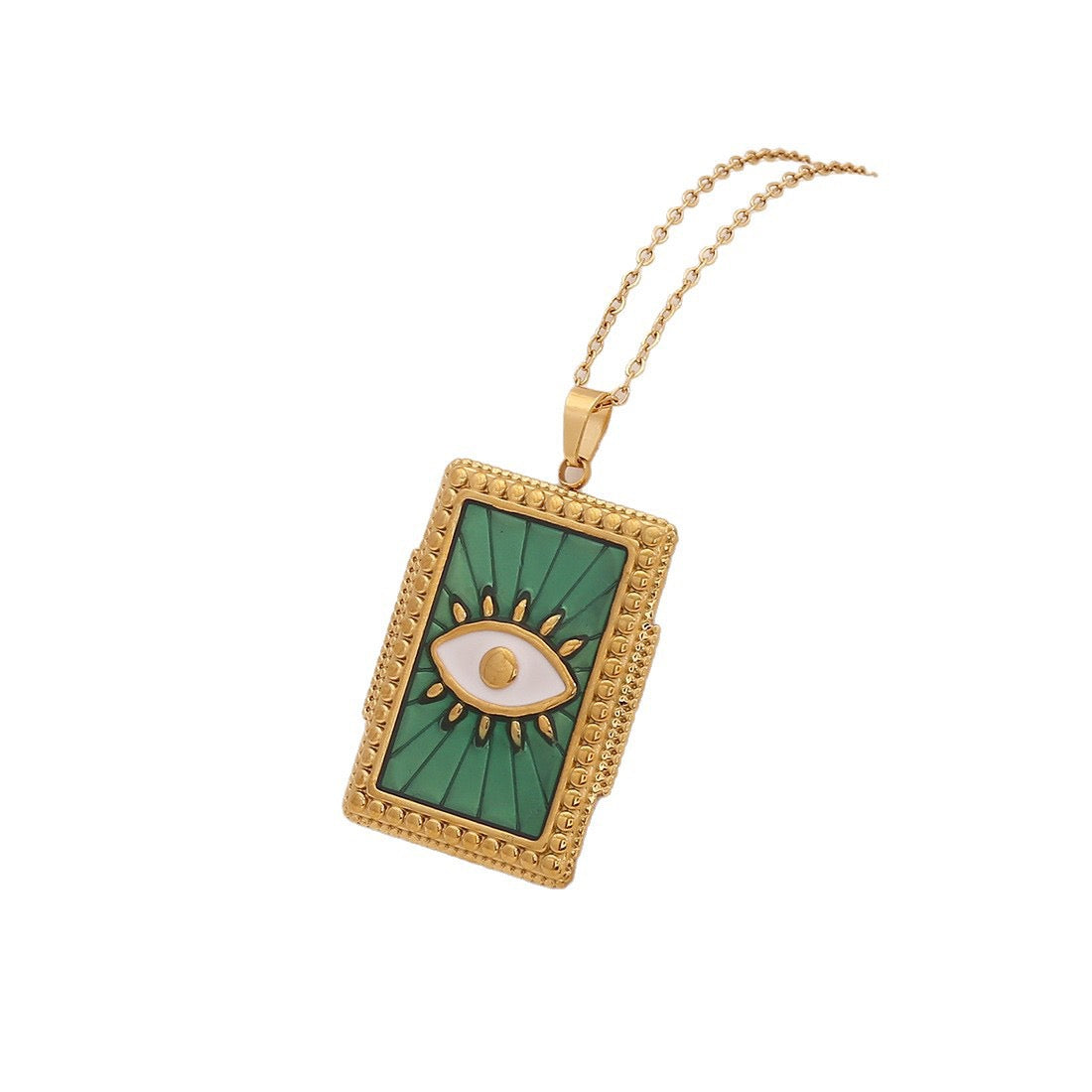 Geometric Eye Pendant Necklace