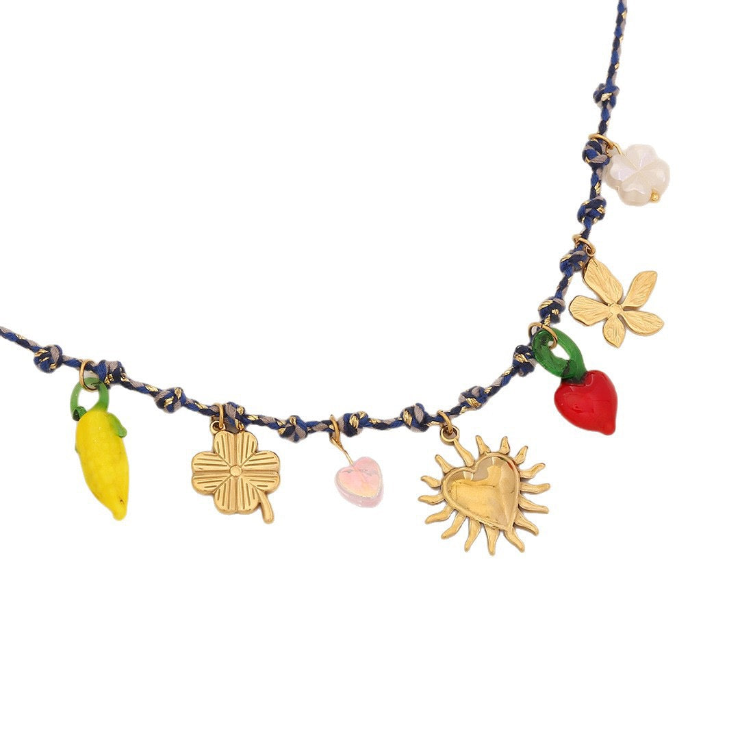 Bohemian Starfish & Seashell Woven Necklace