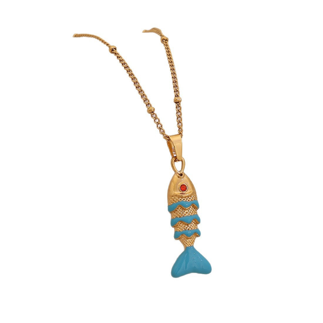 Enchanted Koi Enamel Necklace