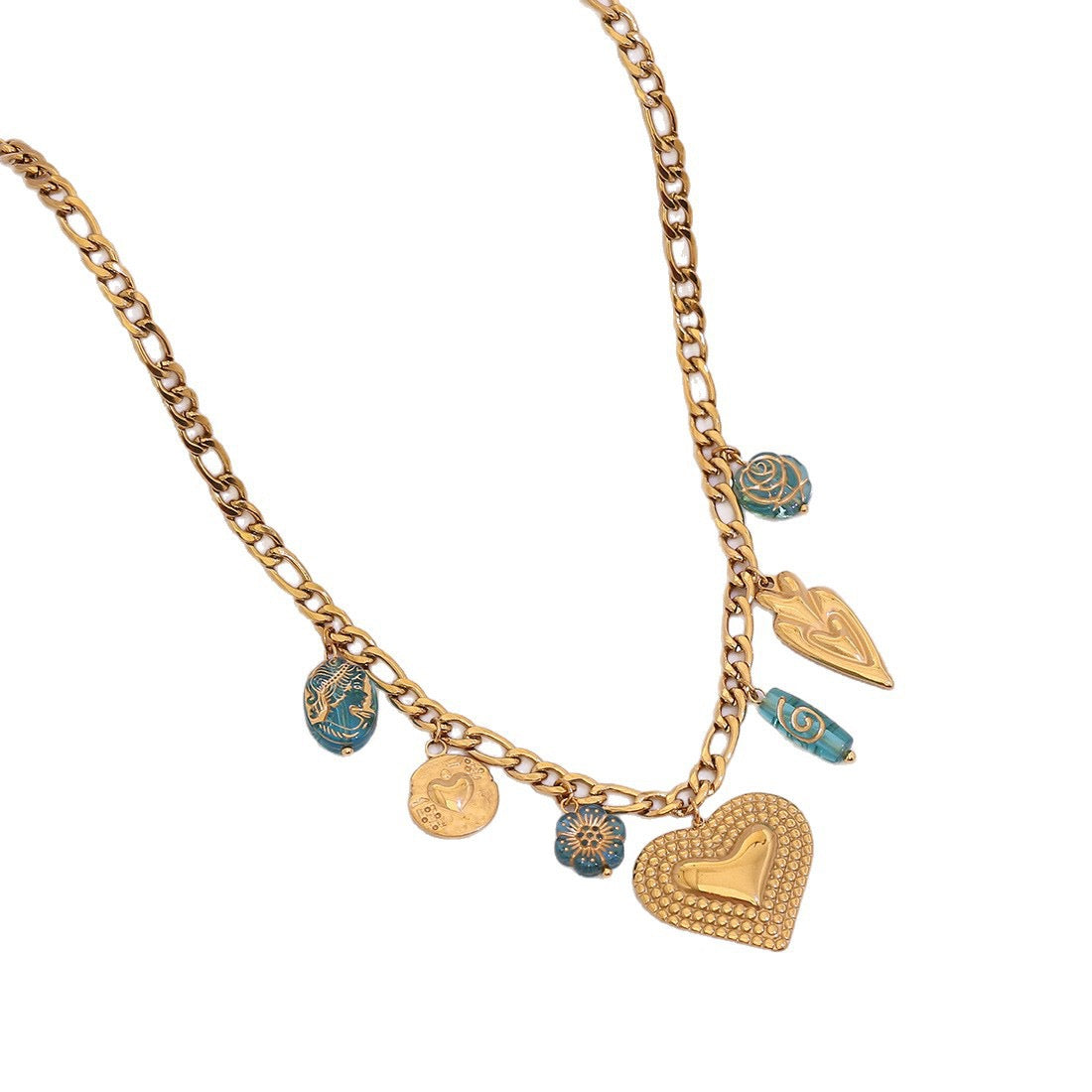 Sunflower Heart Pearl Pendant