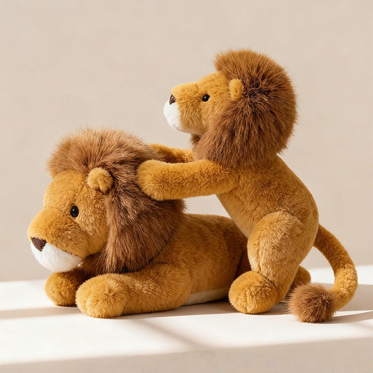 Cute Lying Lion Plush