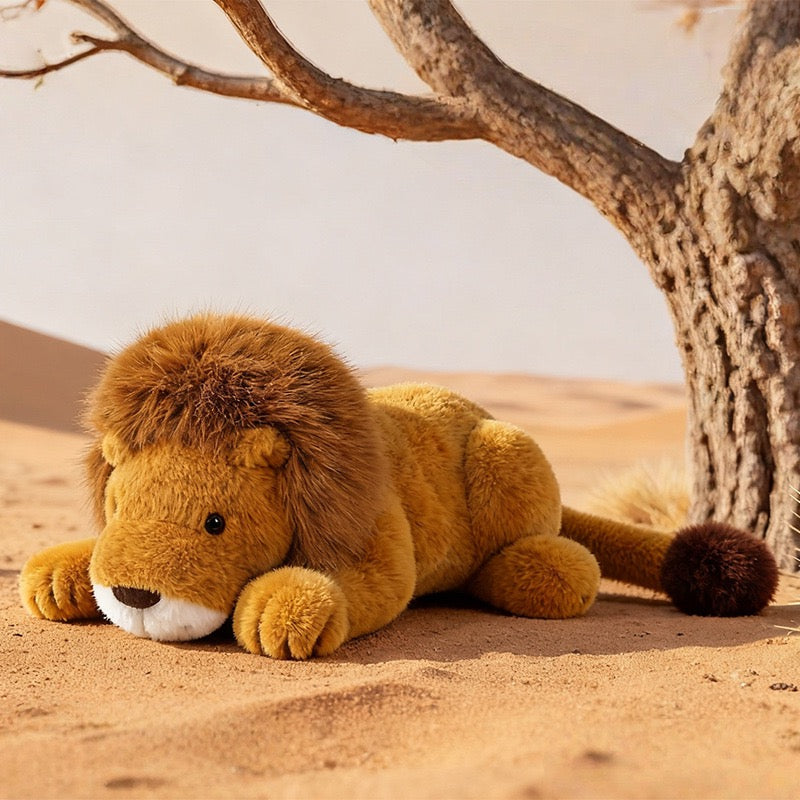 Cute Lying Lion Plush