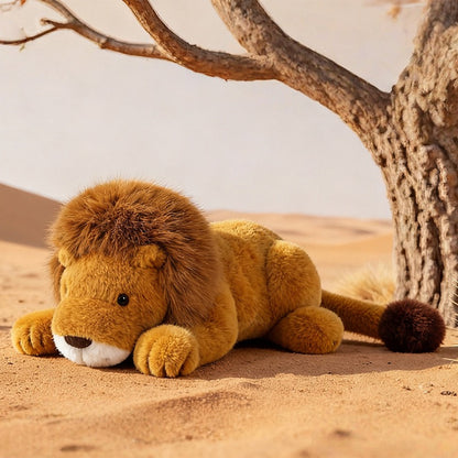 Cute Lying Lion Plush
