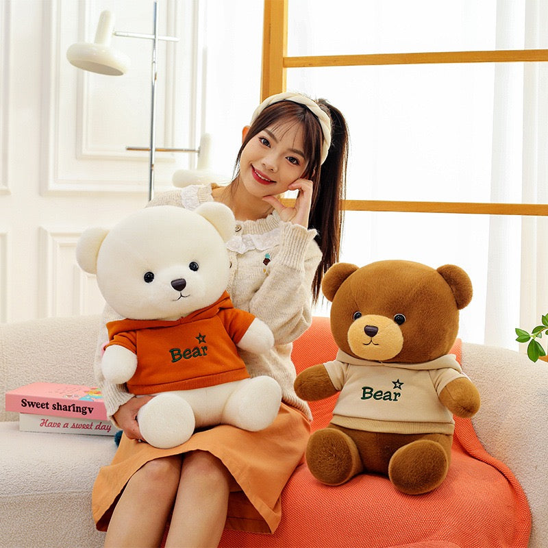 Hoodie Teddy Bear Hug Pillow