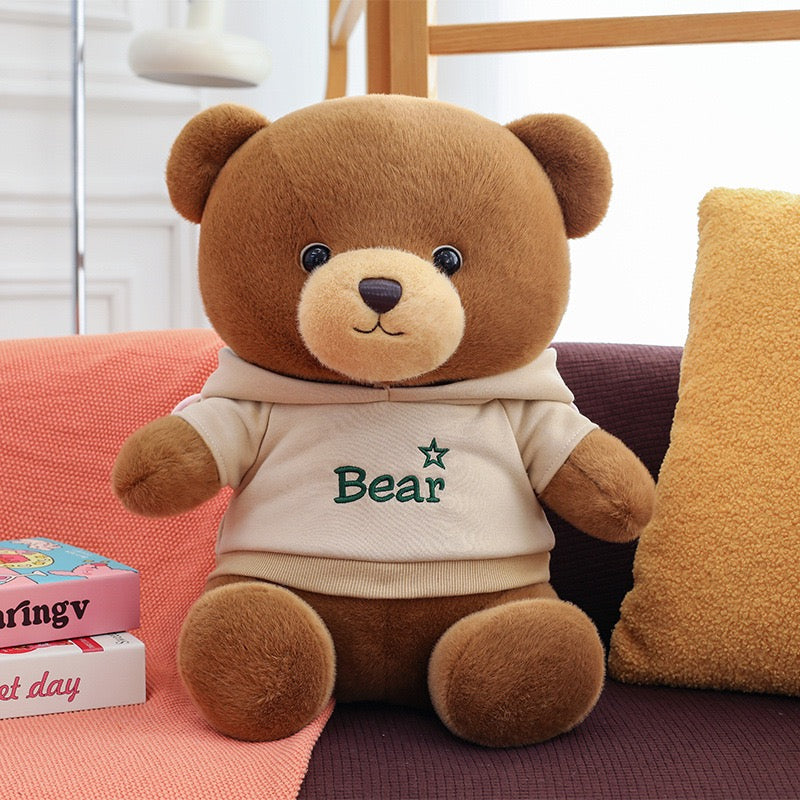 Hoodie Teddy Bear Hug Pillow