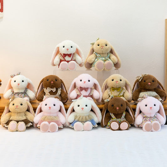 Floral Dress Bunny Plush