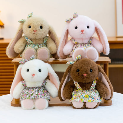 Floral Dress Bunny Plush