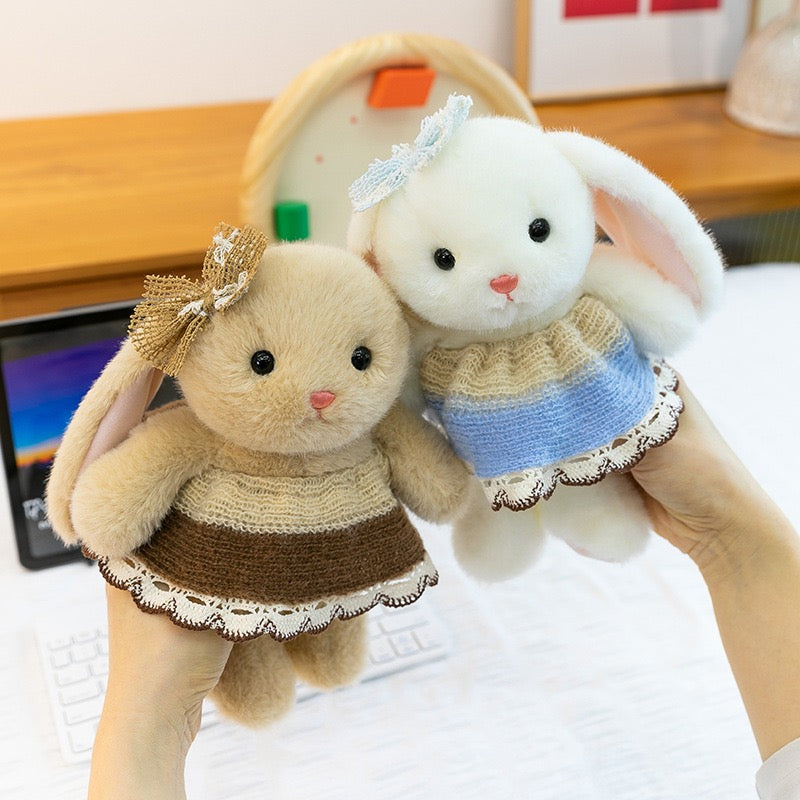 Floral Dress Bunny Plush