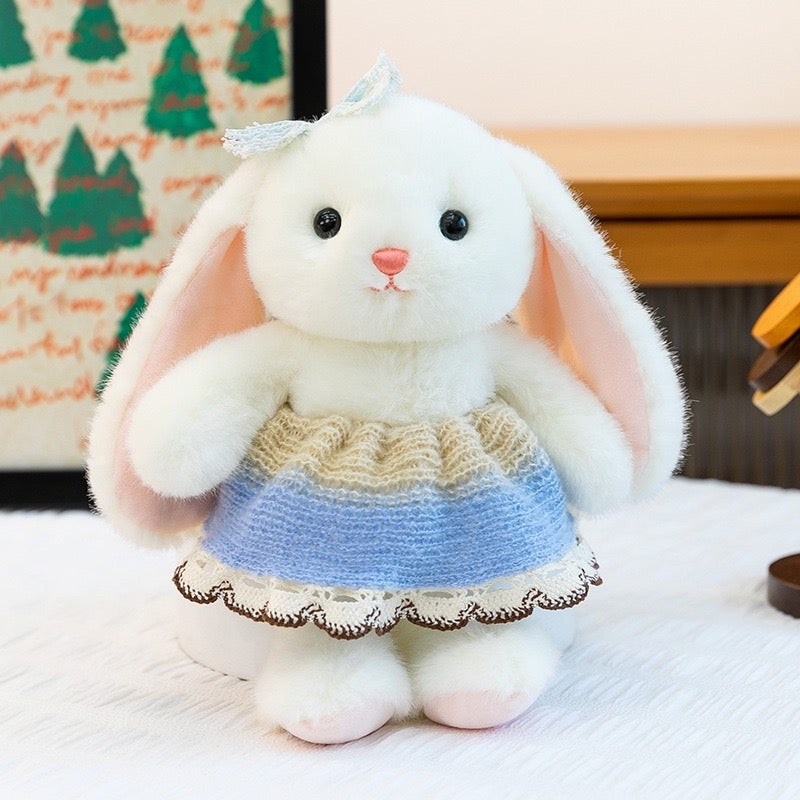 Floral Dress Bunny Plush