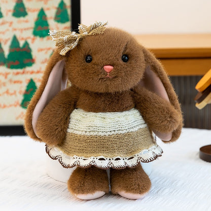 Floral Dress Bunny Plush