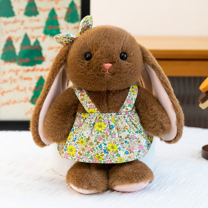 Floral Dress Bunny Plush