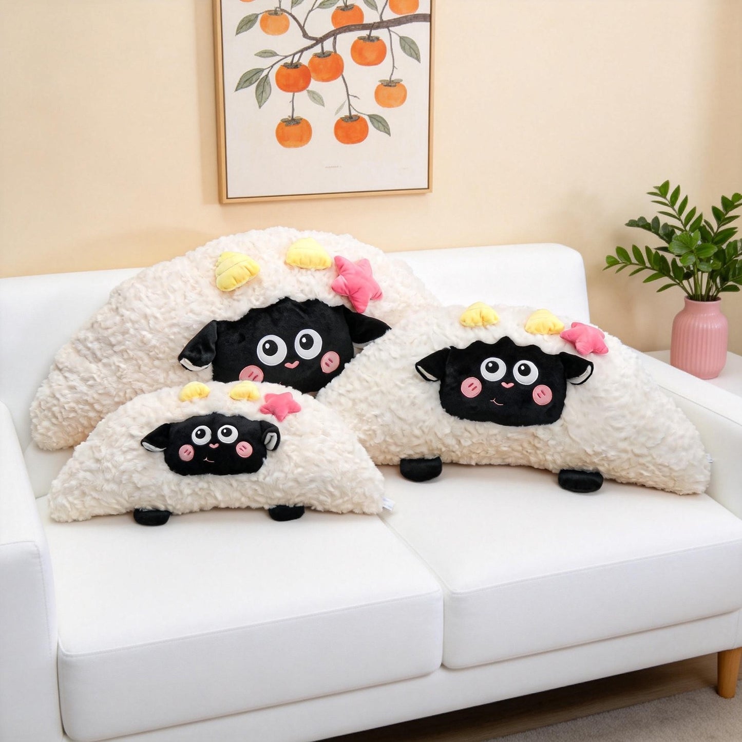 Sleepy Lamb Cuddle Pillow