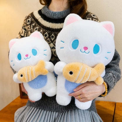 Fish Hug Cat Plush