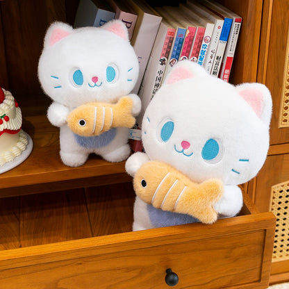 Fish Hug Cat Plush