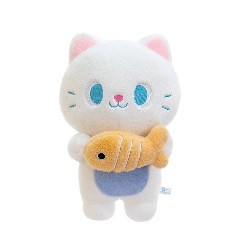 Fish Hug Cat Plush