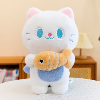 Fish Hug Cat Plush