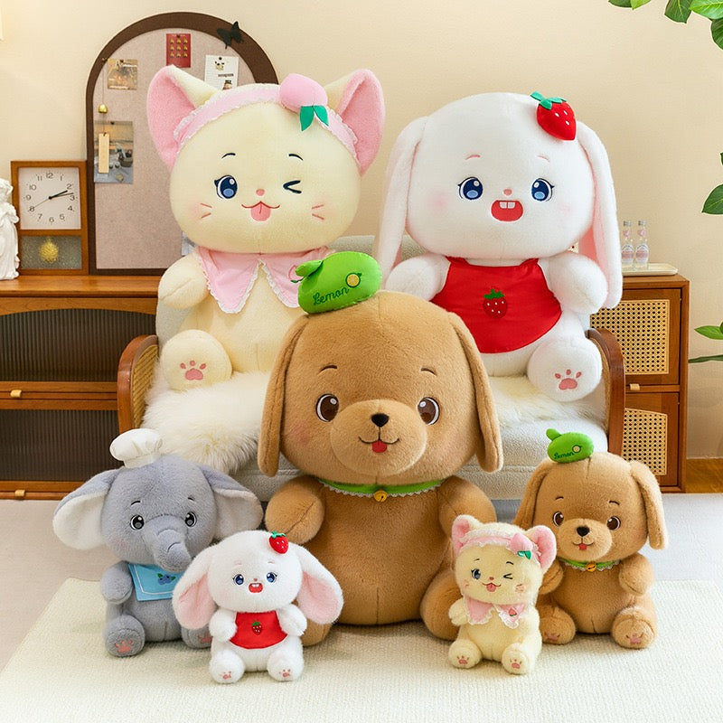Greedy Pup And Kitty Plush