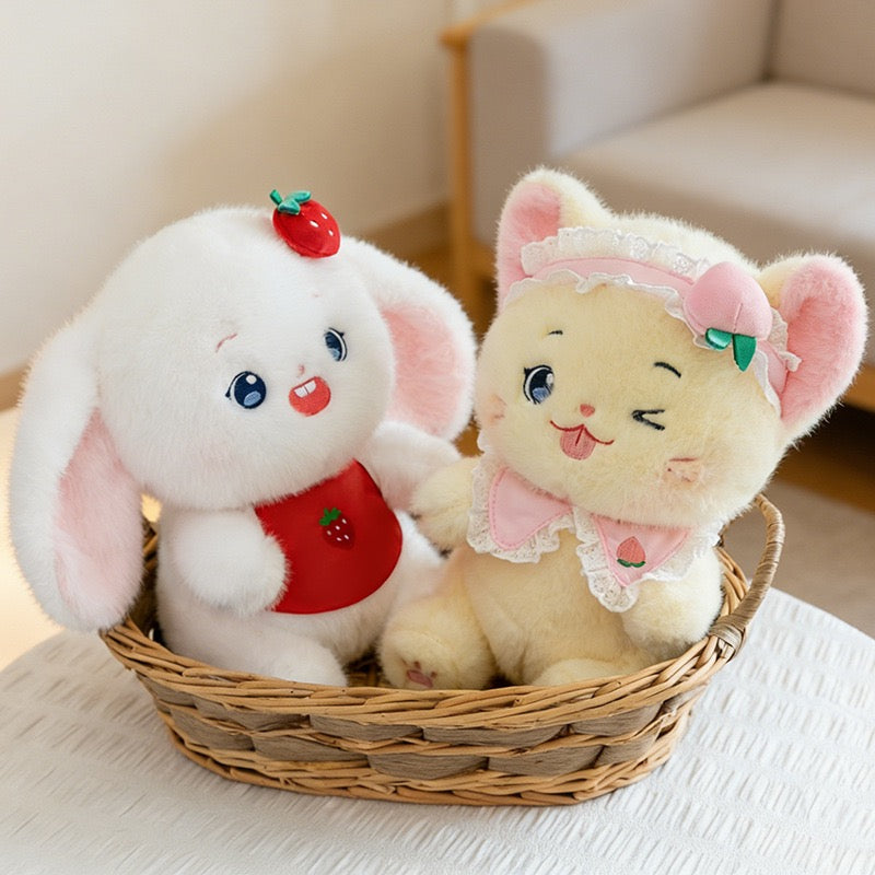 Greedy Pup And Kitty Plush