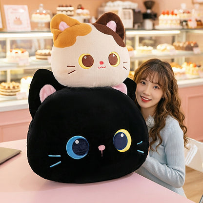 Calico And Black Cat Cushion