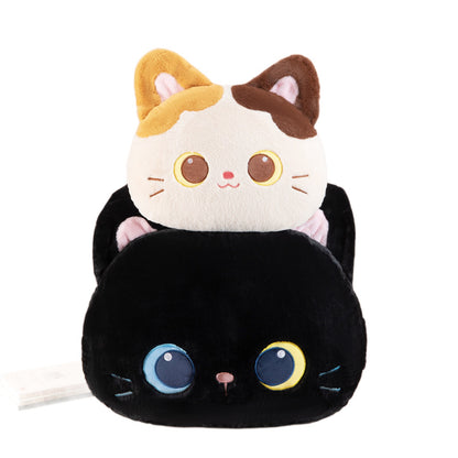 Calico And Black Cat Cushion