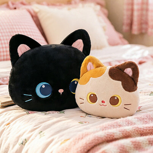 Calico And Black Cat Cushion