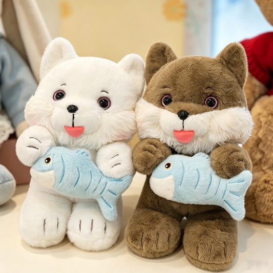 Fish Hug Cat Keychain