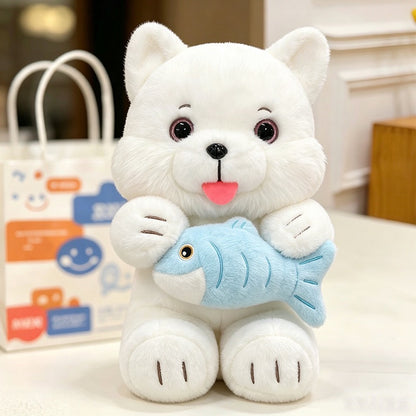 Fish Hug Cat Keychain