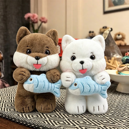 Fish Hug Cat Keychain