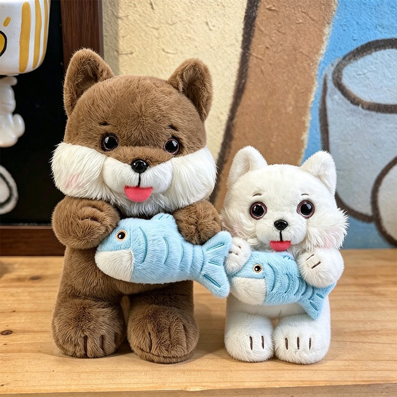 Fish Hug Cat Keychain