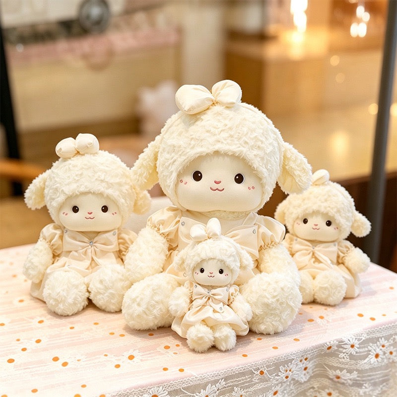 Bow Dress Lamb Plush