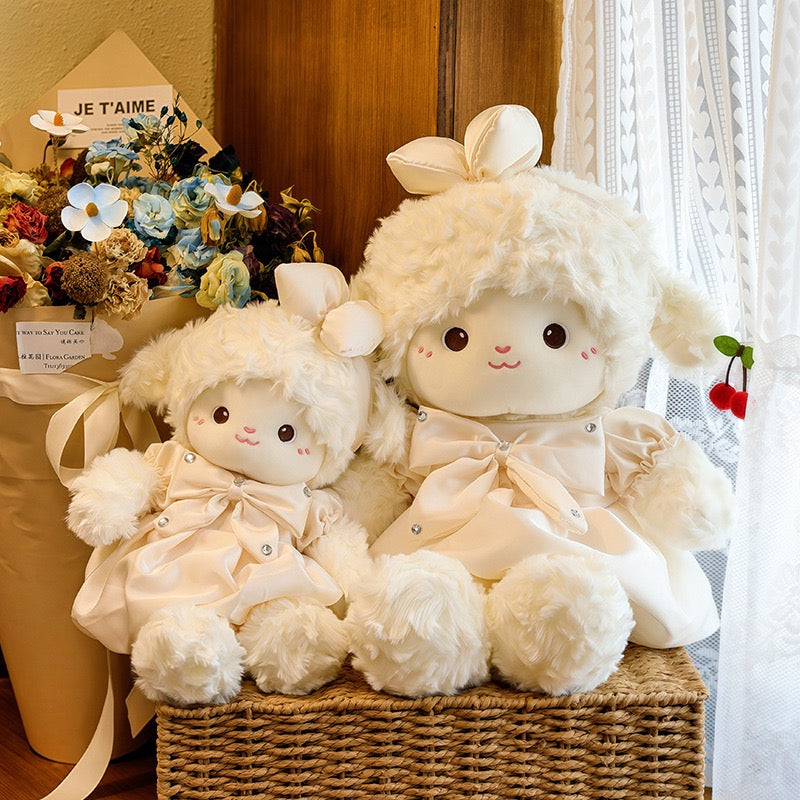 Bow Dress Lamb Plush