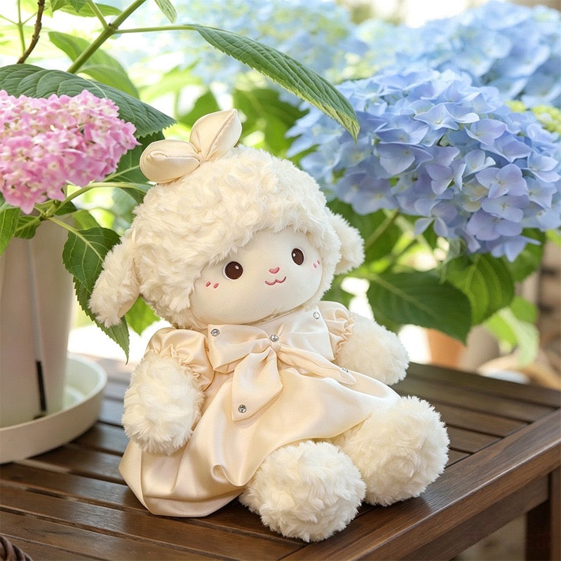Bow Dress Lamb Plush