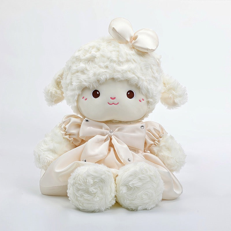 Bow Dress Lamb Plush