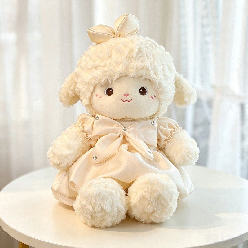 Bow Dress Lamb Plush