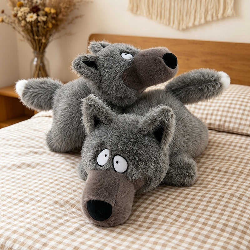 Happy Wolf Buddy Pillow