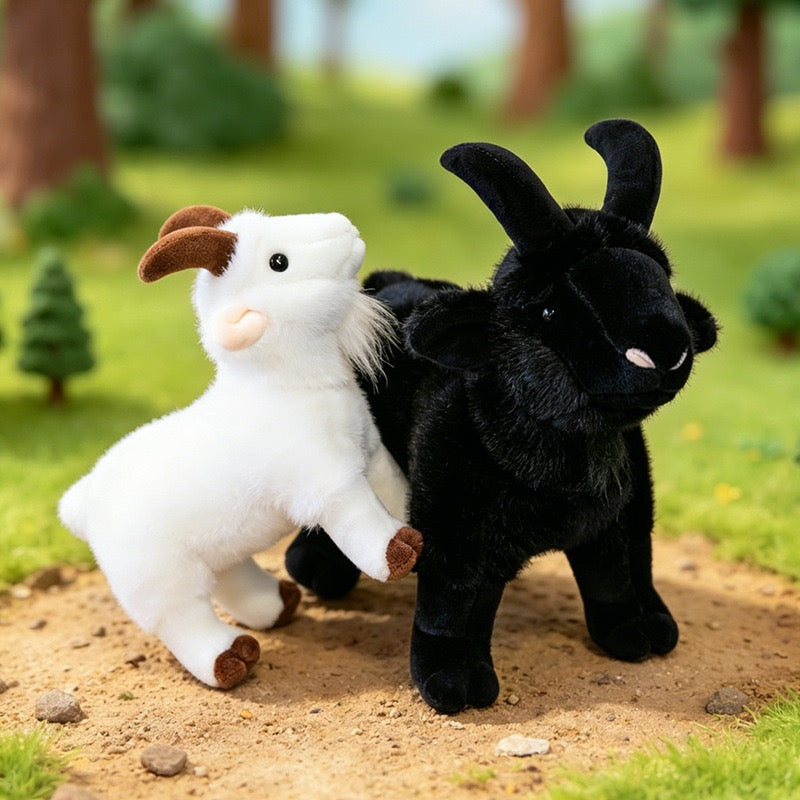 Mini Mountain Goat Plush Decor