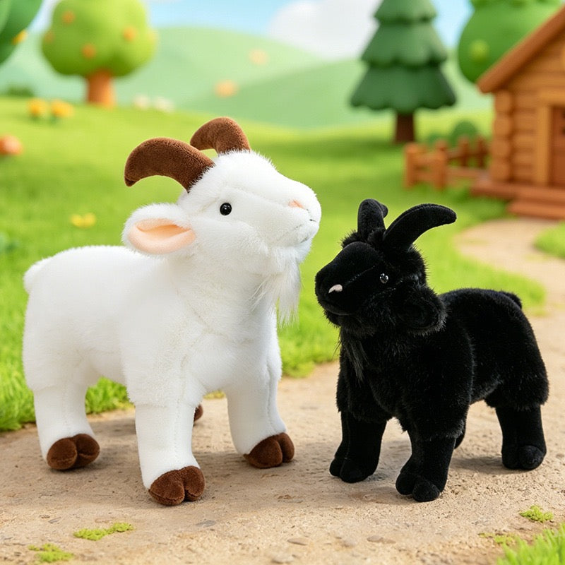 Mini Mountain Goat Plush Decor