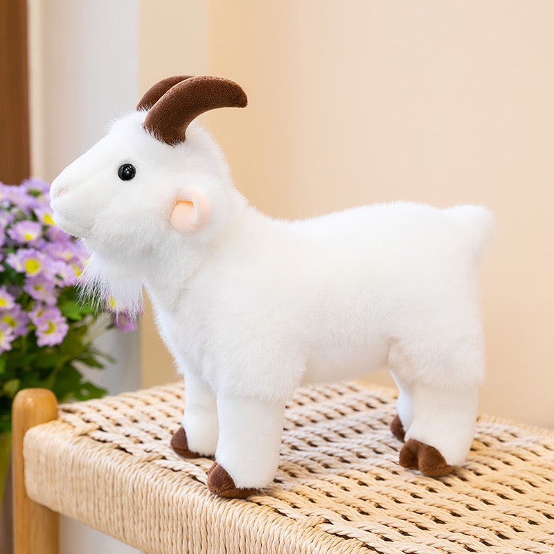 Mini Mountain Goat Plush Decor