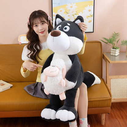 Curious Grey Wolf Plush