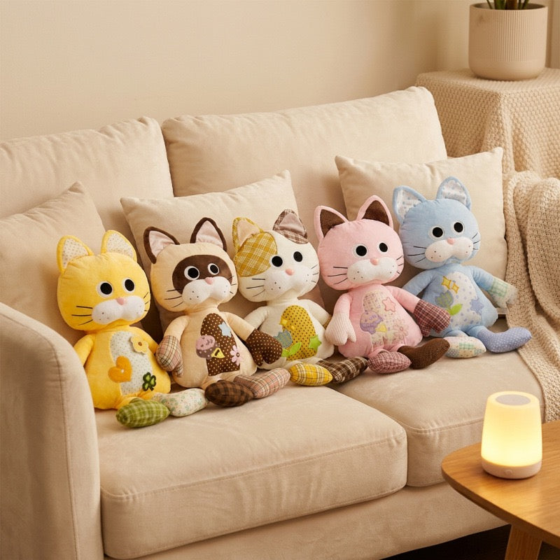 Patchwork Pyjama Kitty Plush
