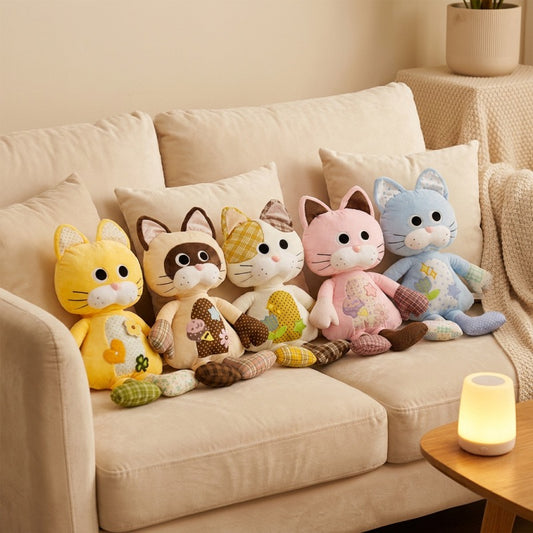 Patchwork Pyjama Kitty Plush