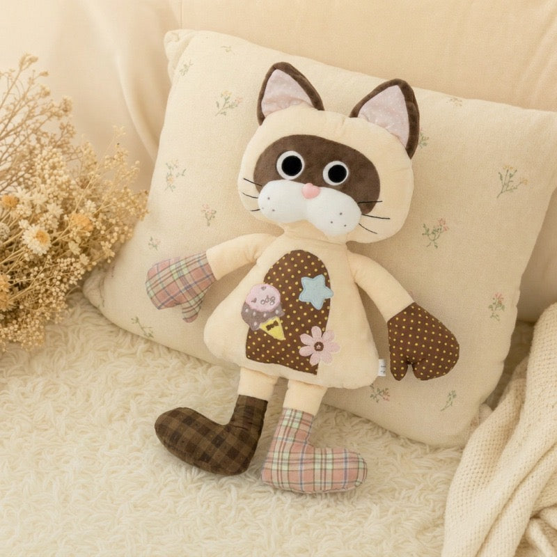 Patchwork Pyjama Kitty Plush