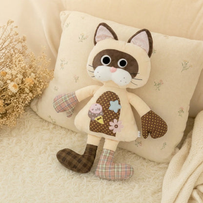 Patchwork Pyjama Kitty Plush