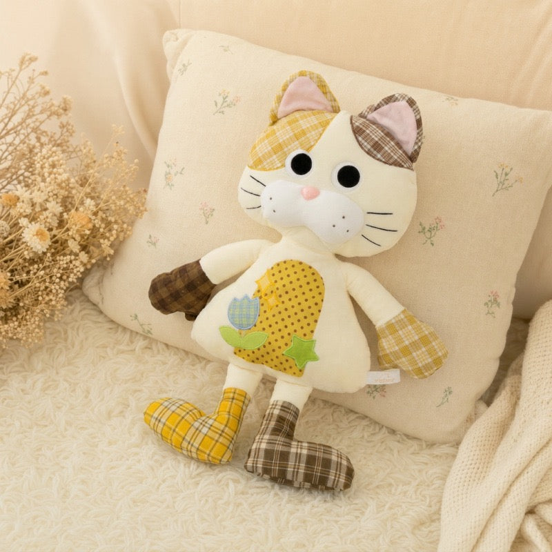 Patchwork Pyjama Kitty Plush